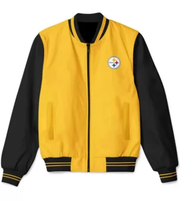 Men Pittsburgh Steelers Yellow NFL Bomber Jacket