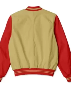 Men San Francisco 49ers NFL Cream And Red Bomber Jacket 2022