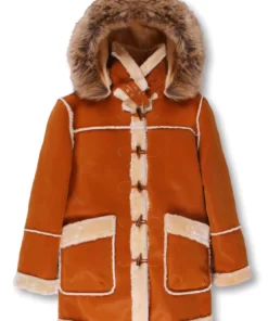 Men’s Faux Shearling Hooded Coat