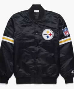 Pittsburgh Steelers NFL Black Satin Jacket