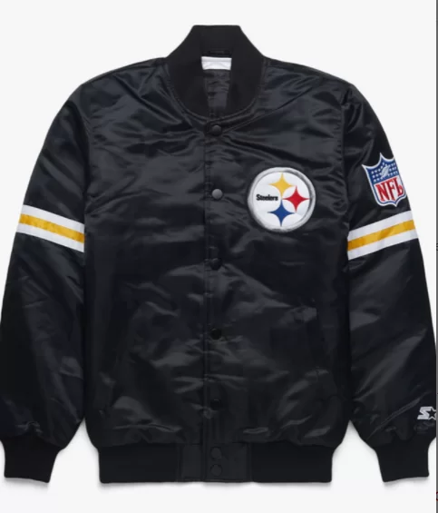 Pittsburgh Steelers NFL Black Satin Jacket