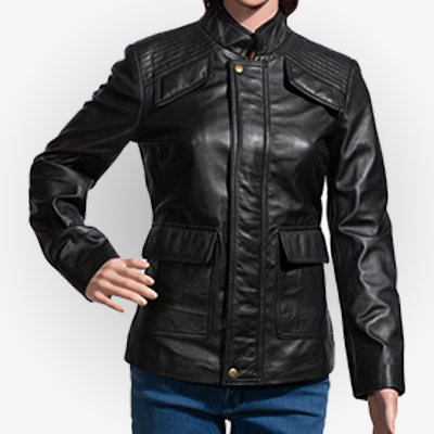 Shailene Woodley Black Jacket from Divergent Dauntless