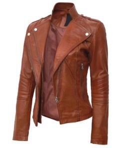 Womens-Tan-Fitted-Leather-Jacket-800x920