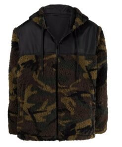 Camouflage Fleece Hooded Jacket