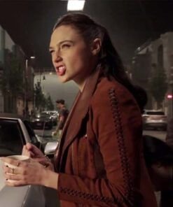 Justice League Wonder Woman Suede Leather Jacket
