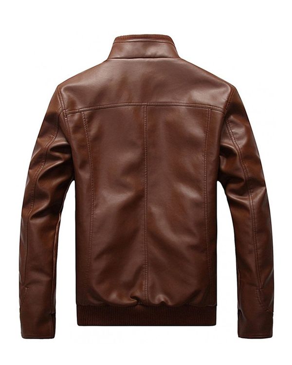 Mens Brown Bomber Leather Jacket l Universal jacket