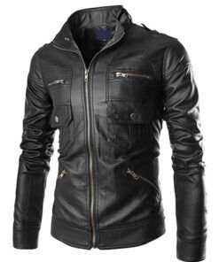 Slim Fit Biker Leather Jacket
