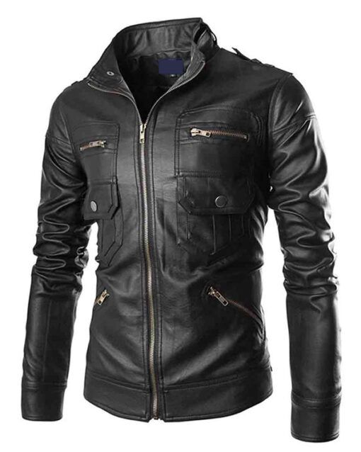 Slim Fit Biker Leather Jacket l universal jacket