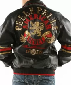 American Rebel Black Pelle Pelle Studded Jacket 2022