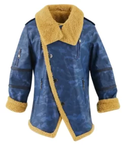 Blue-Waterproof-Fleece-Leather-Jacket-1