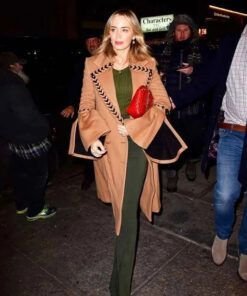 Emily Blunt Brown Braided Trench Coat
