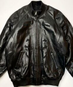Flight Black Leather Bomber Jacket