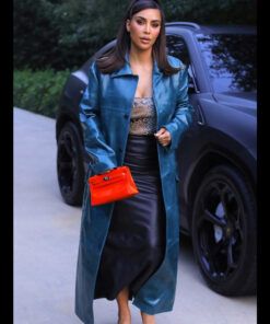 Kim Kardashian Blue Coat
