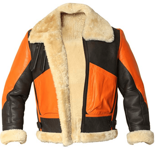 Mens-B3-Shearling-Sheepskin-Orange-Jacket1
