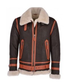 Mens-Sheepskin-Flying-Brown-Orange-Jacket