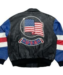 Men’s USA Flag Black Jacket