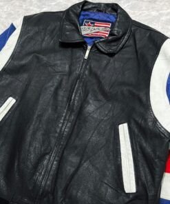 Men’s USA Flag Leather Jacket