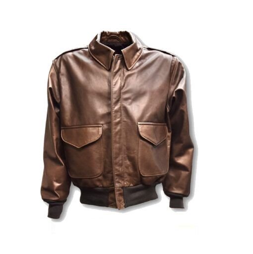 Mens-WWII-Cowhide-A-2-Bomber-Jacket