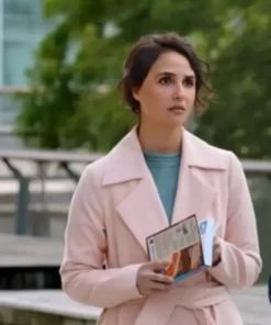 meskina 2022 leyla pink coat