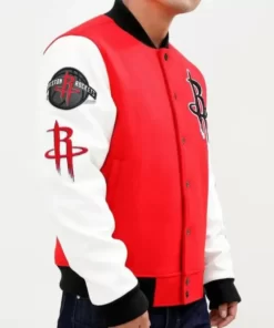 NBA Houston Rockets White And Red Varsity Jacket 2022