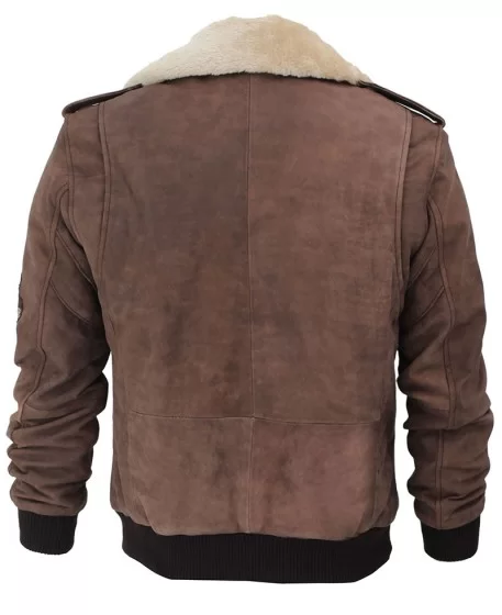 Pierson G1 Bomber Mens Leather Shearling Collar Jacket
