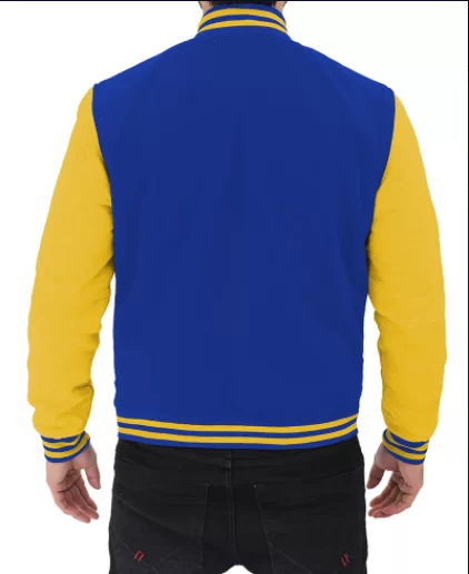 Royal Blue and Yellow Varsity Men Jacket 2022