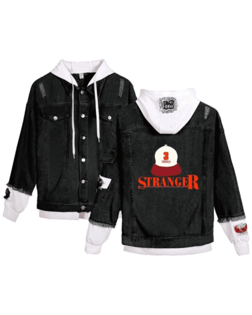 Stranger Things Black Denim Jacket