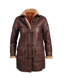 Women-B3-Aviator-Sheepskin-Brown-Duffle-Coat