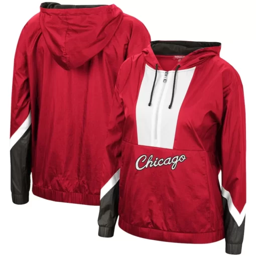 Women’s Chicago Bulls Red Half-Zip Hoodie