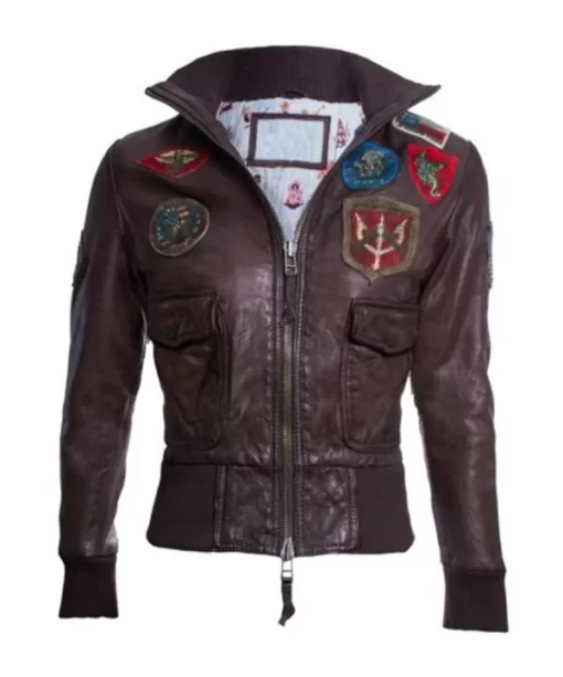 Women’s Top Gun Bomber Leather Jacket