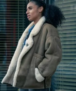 power book iv force gloria shearling leather jacket