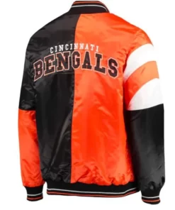 Cincinnati Bengals Starter Satin Black and Orange Jacket 2022