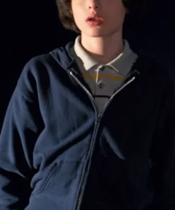 Finn Wolfhard Stranger Things Navy Blue Hoodie
