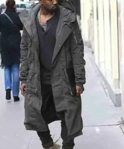 Kanye West Trench grey Coat