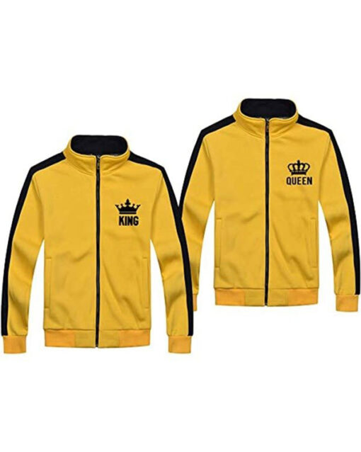 King And Queen Couples yellow Sweatshirts