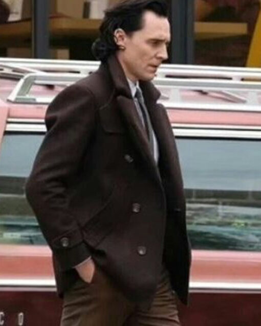 Loki S02 Tom Hiddleston Brown Peacoat