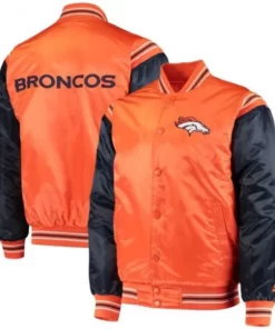 Men Starter Broncos Satin Varsity Jacket 2022