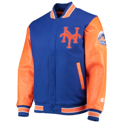 Men’s New York Mets Starter Varsity Wool & Leather Jacket 2022