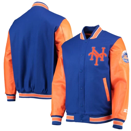 Men’s New York Mets Starter Varsity Wool & Leather Jacket