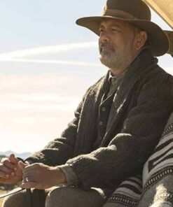 News Of The World Tom Hanks Grey Coat 2022