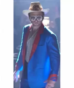 Rocketman Taron Egerton Blue Tuxedo
