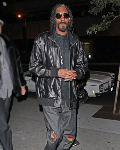 Snoop Dogg Black Leather Jacket 2022