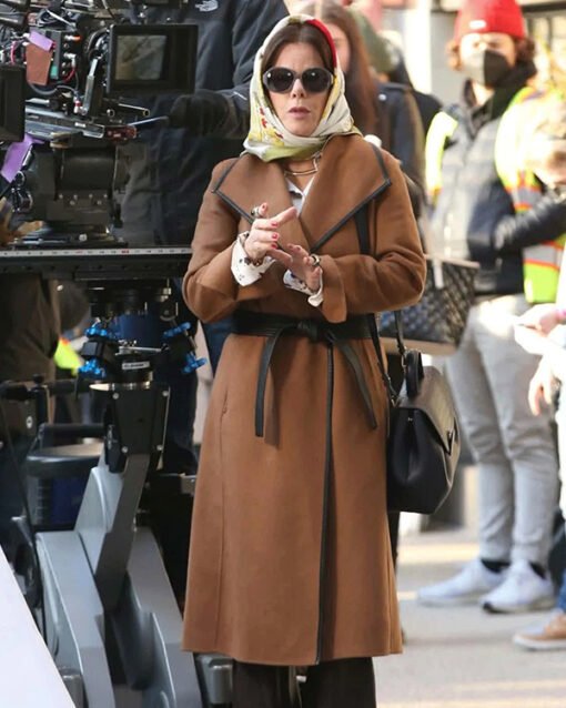 Uncoupled 2022 Marcia Gay Harden Brown Wrap Coat