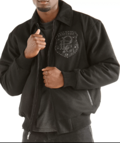 All or Nothing Black Pelle Pelle Wool Jacket 2022