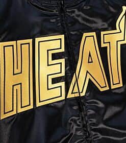Big Face 4.0 Miami Heat black Satin Jacket