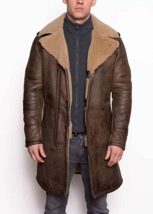 Men’s B3 Aviator Sheepskin Leather Trench Coat