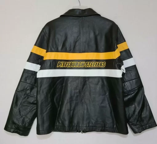 NFL Pittsburgh Steelers Tricolor Leather Jacket 2022