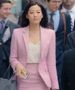 Partner Track 2022 Arden Cho Pink Blazer