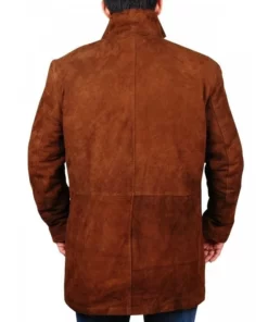 Sheriff Walt Longmire Suede Leather Brown Trench Coat