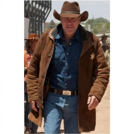 Sheriff Walt Longmire Suede Leather Trench Coat 2022